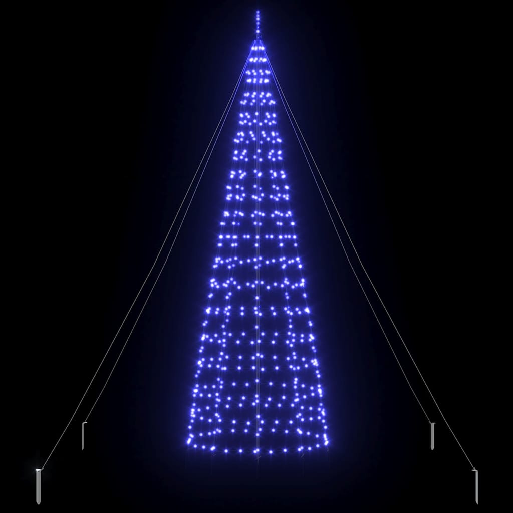 LED Karácsonyi Fenyő 800 LED-del Kék 400 cm Vas