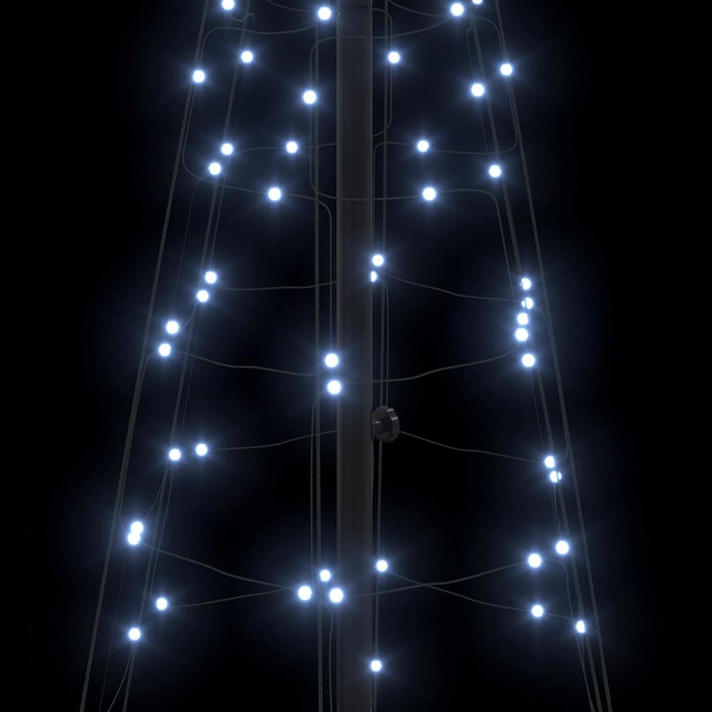 LED Karácsonyi Fenyő 390 LED-del Hideg fehér 250 cm Vas