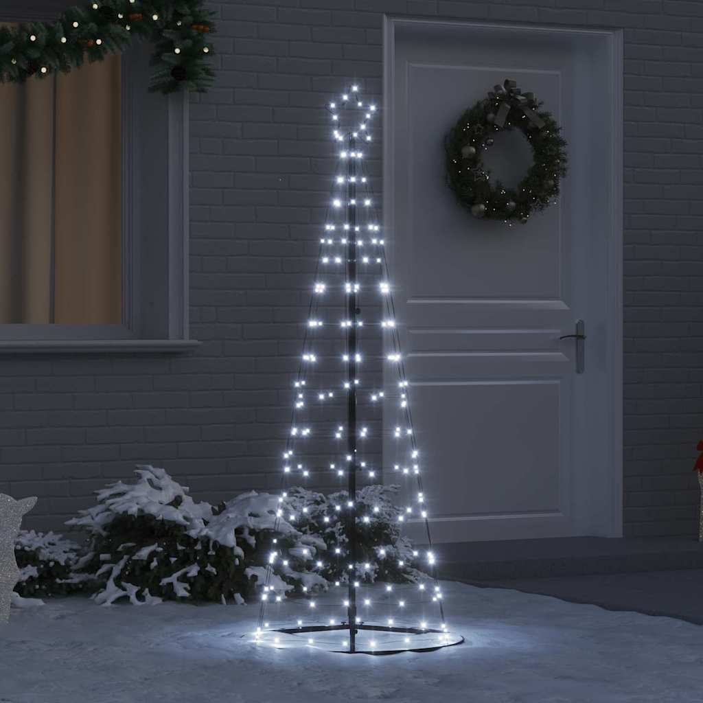 LED Karácsonyi Fenyő 390 LED-del Hideg fehér 250 cm Vas