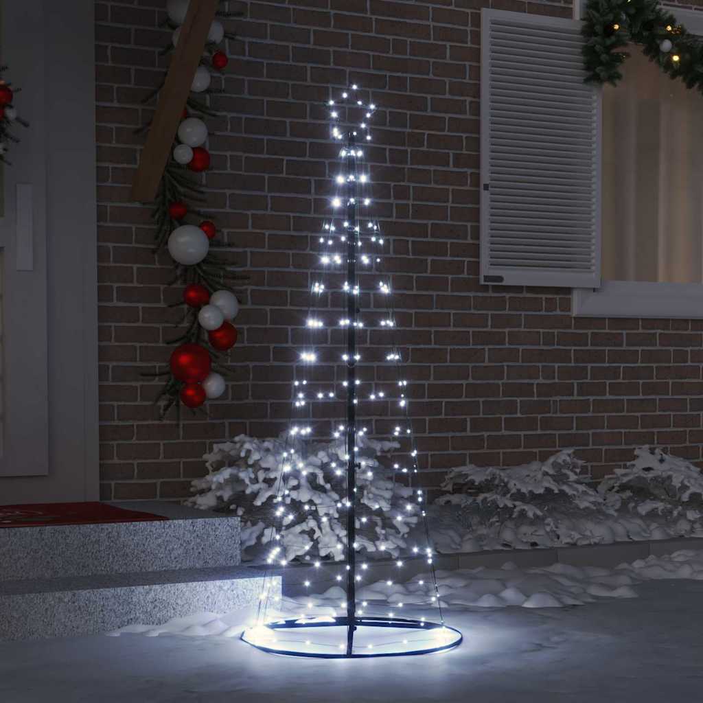 LED Karácsonyi Fenyő 390 LED-del Hideg fehér 250 cm Vas