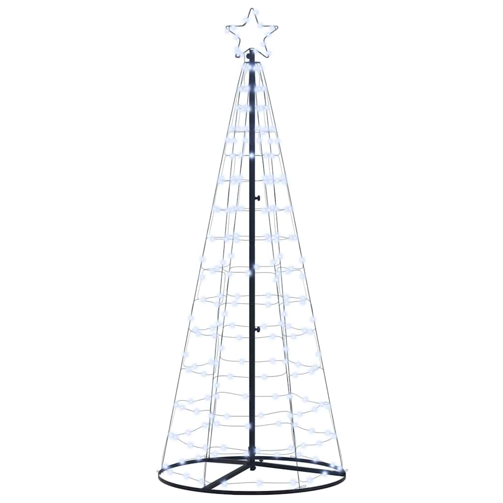 LED Karácsonyi Fenyő 390 LED-del Hideg fehér 250 cm Vas