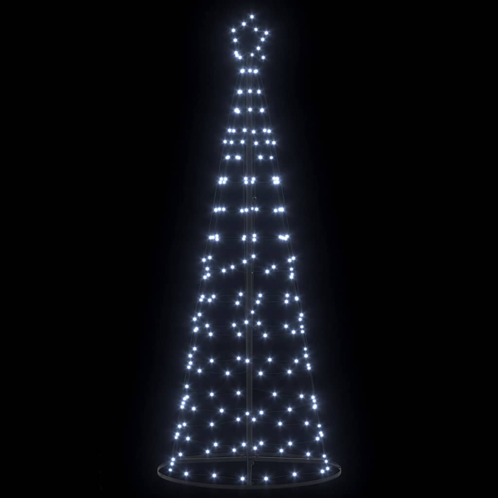 LED Karácsonyi Fenyő 390 LED-del Hideg fehér 250 cm Vas