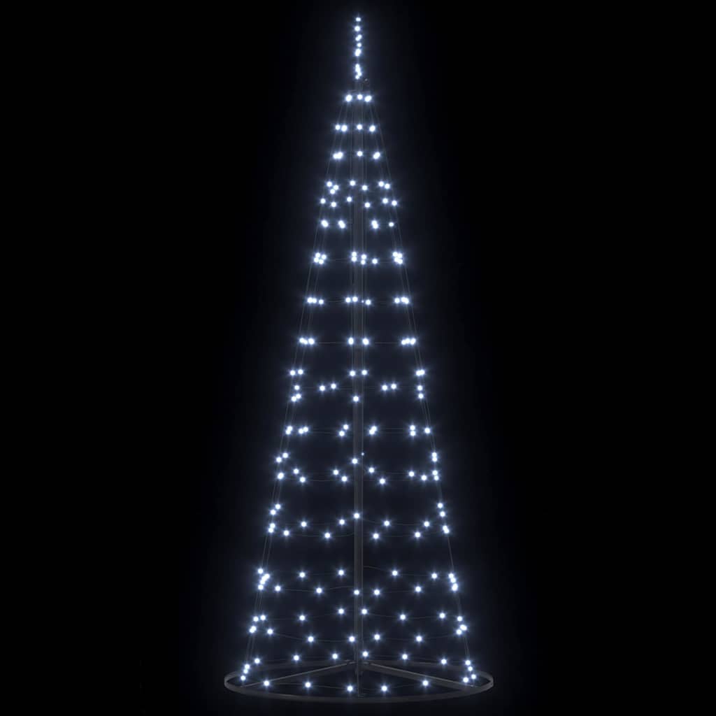 LED Karácsonyi Fenyő 390 LED-del Hideg fehér 250 cm Vas