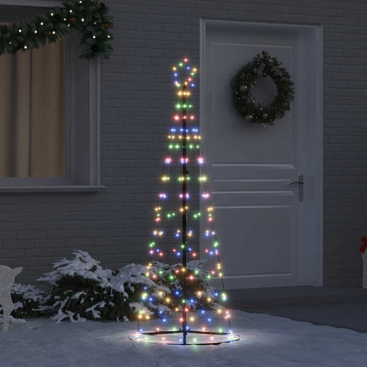LED Karácsonyi Fenyő 390 LED-del állvánnyal Sokszínű 250 cm Vas