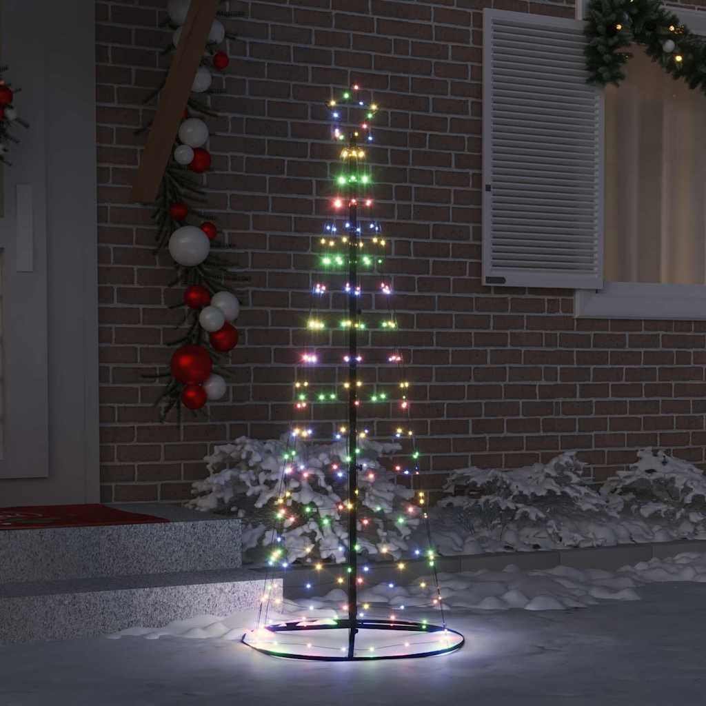LED Karácsonyi Fenyő 390 LED-del állvánnyal Sokszínű 250 cm Vas