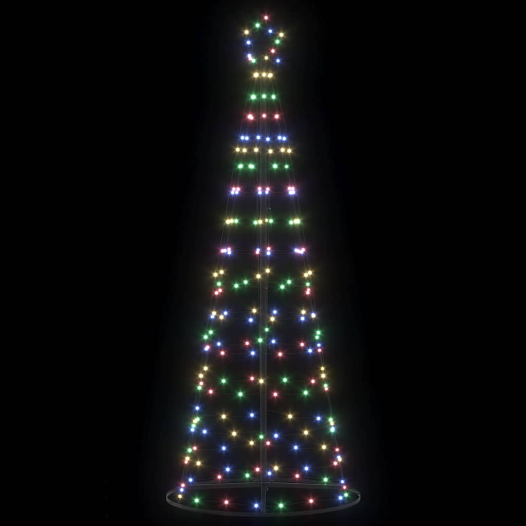 LED Karácsonyi Fenyő 390 LED-del állvánnyal Sokszínű 250 cm Vas