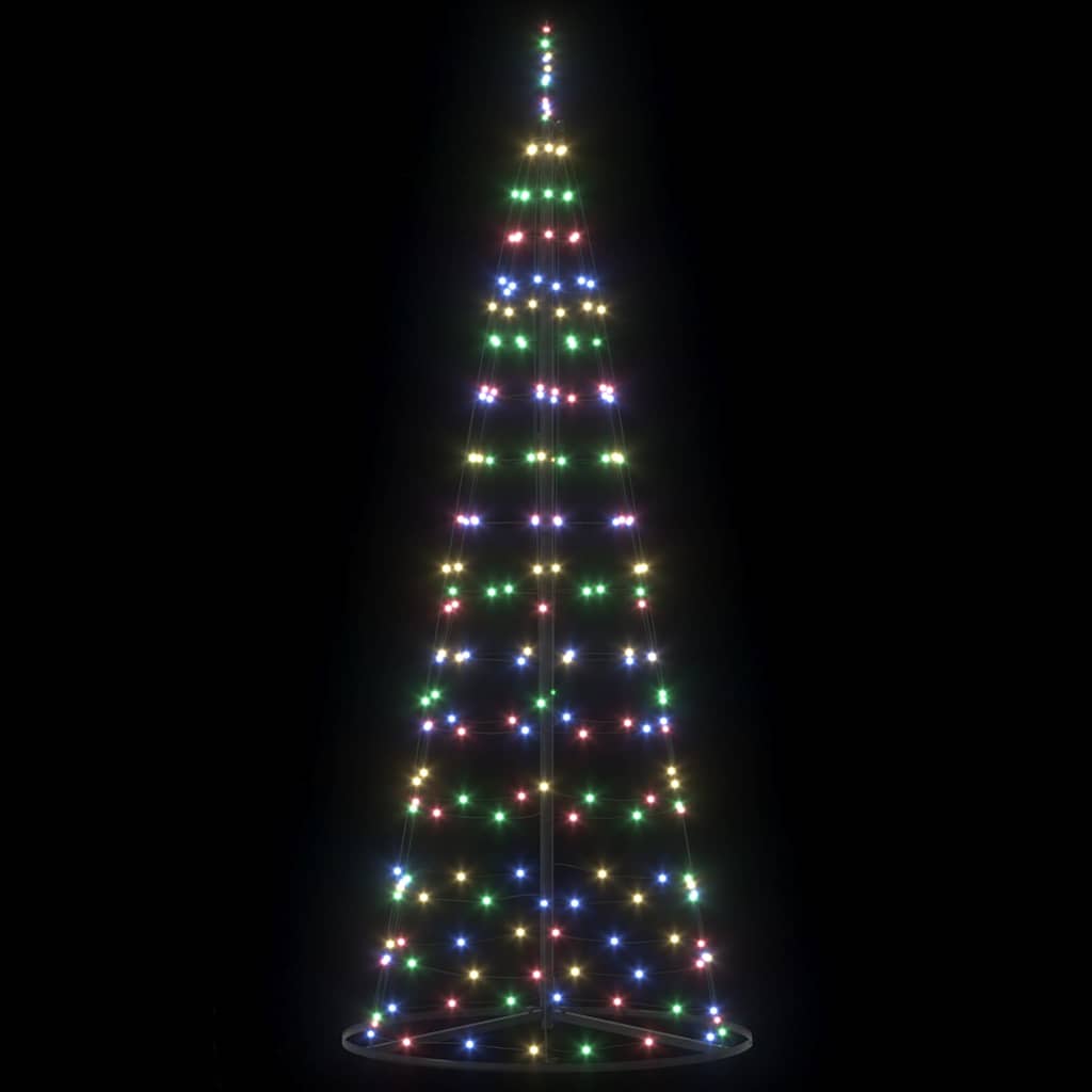 LED Karácsonyi Fenyő 390 LED-del állvánnyal Sokszínű 250 cm Vas