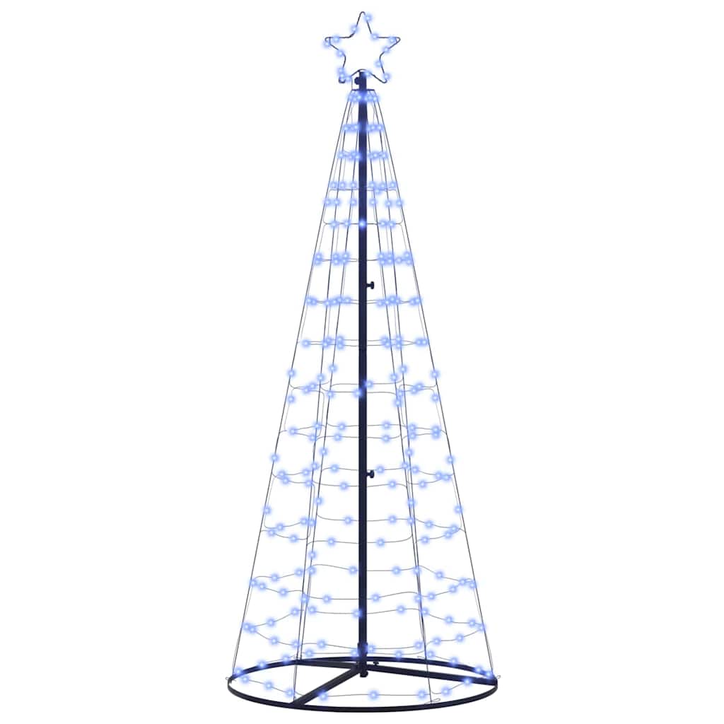 LED Karácsonyi Fenyő 390 LED-del állvánnyal Kék 250 cm Vas