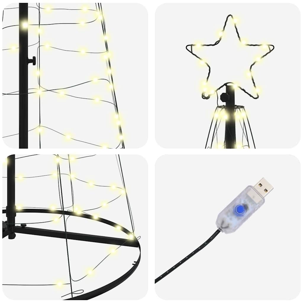 LED Karácsonyi Fenyő 800 LED-del Meleg fehér 400 cm Vas