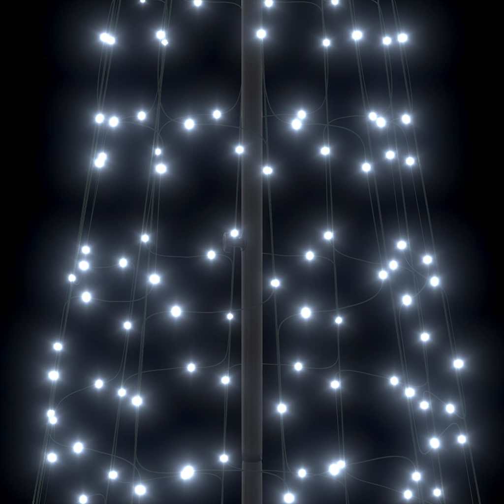 LED Karácsonyi Fenyő 800 LED-del Hideg fehér 400 cm Vas
