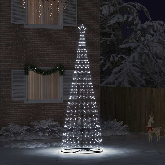 LED Karácsonyi Fenyő 800 LED-del Hideg fehér 400 cm Vas