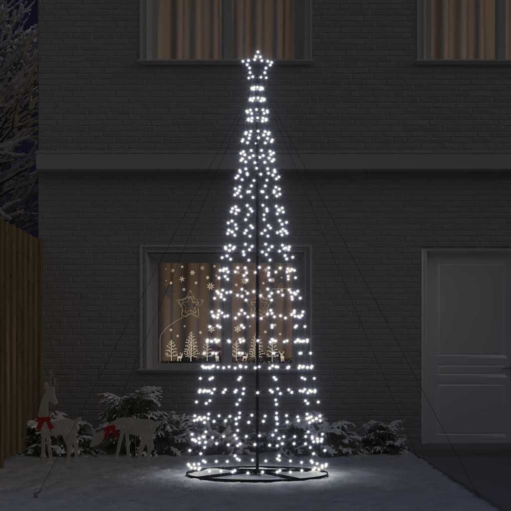 LED Karácsonyi Fenyő 800 LED-del Hideg fehér 400 cm Vas