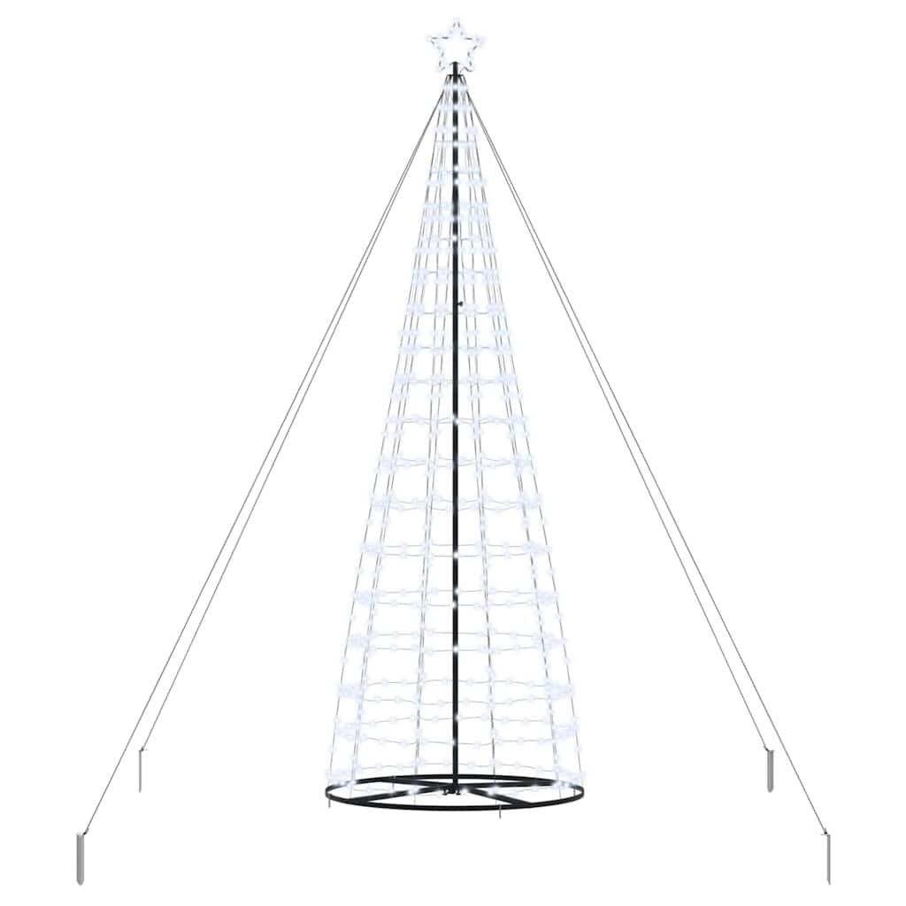 LED Karácsonyi Fenyő 800 LED-del Hideg fehér 400 cm Vas