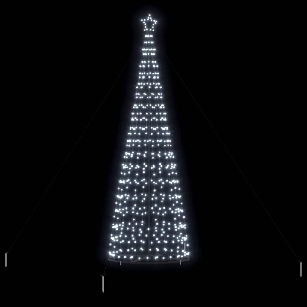 LED Karácsonyi Fenyő 800 LED-del Hideg fehér 400 cm Vas