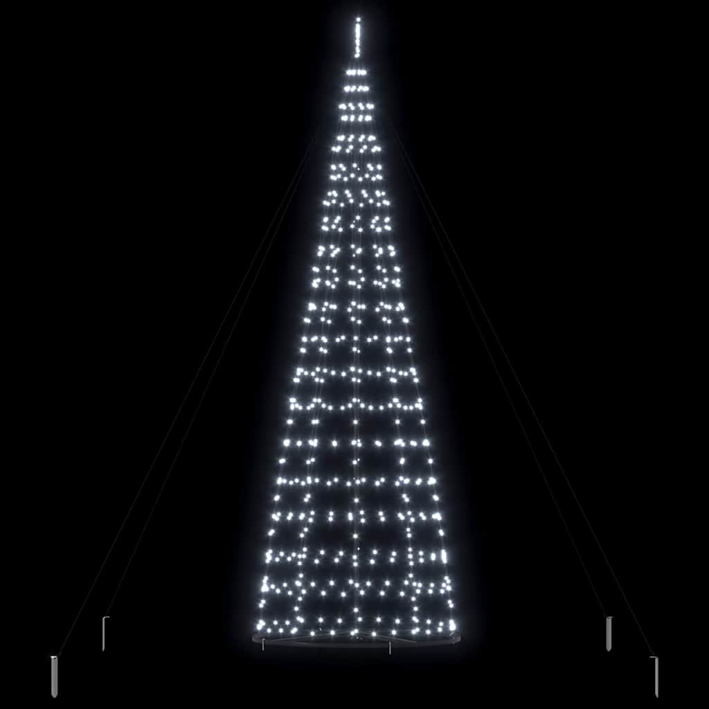 LED Karácsonyi Fenyő 800 LED-del Hideg fehér 400 cm Vas