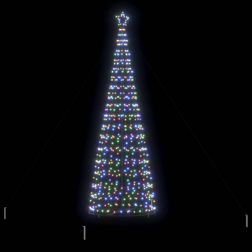 LED Karácsonyi Fenyő 800 LED-del állvánnyal Sokszínű 400 cm Vas