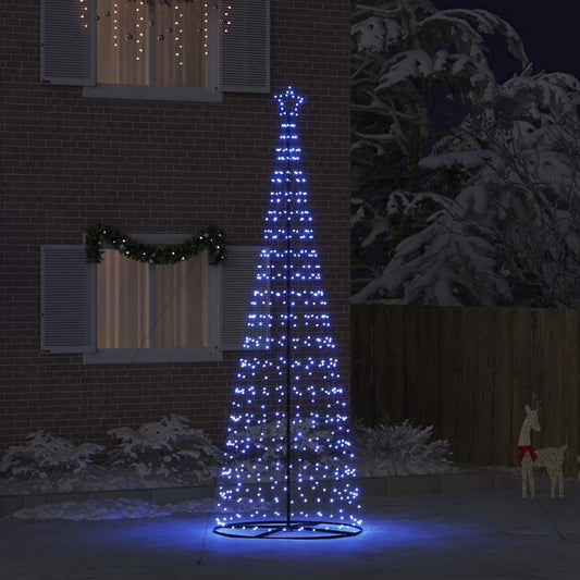 LED Karácsonyi Fenyő 800 LED-del állvánnyal Kék 400 cm Vas