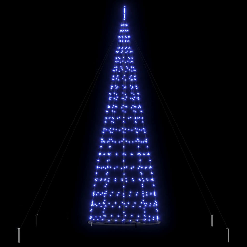 LED Karácsonyi Fenyő 800 LED-del állvánnyal Kék 400 cm Vas