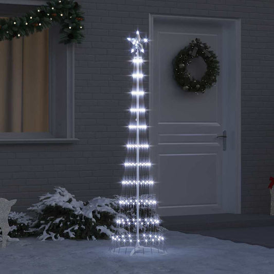 LED Karácsonyi Fenyő Hideg fehér 51 x 51 x 190 cm Fém