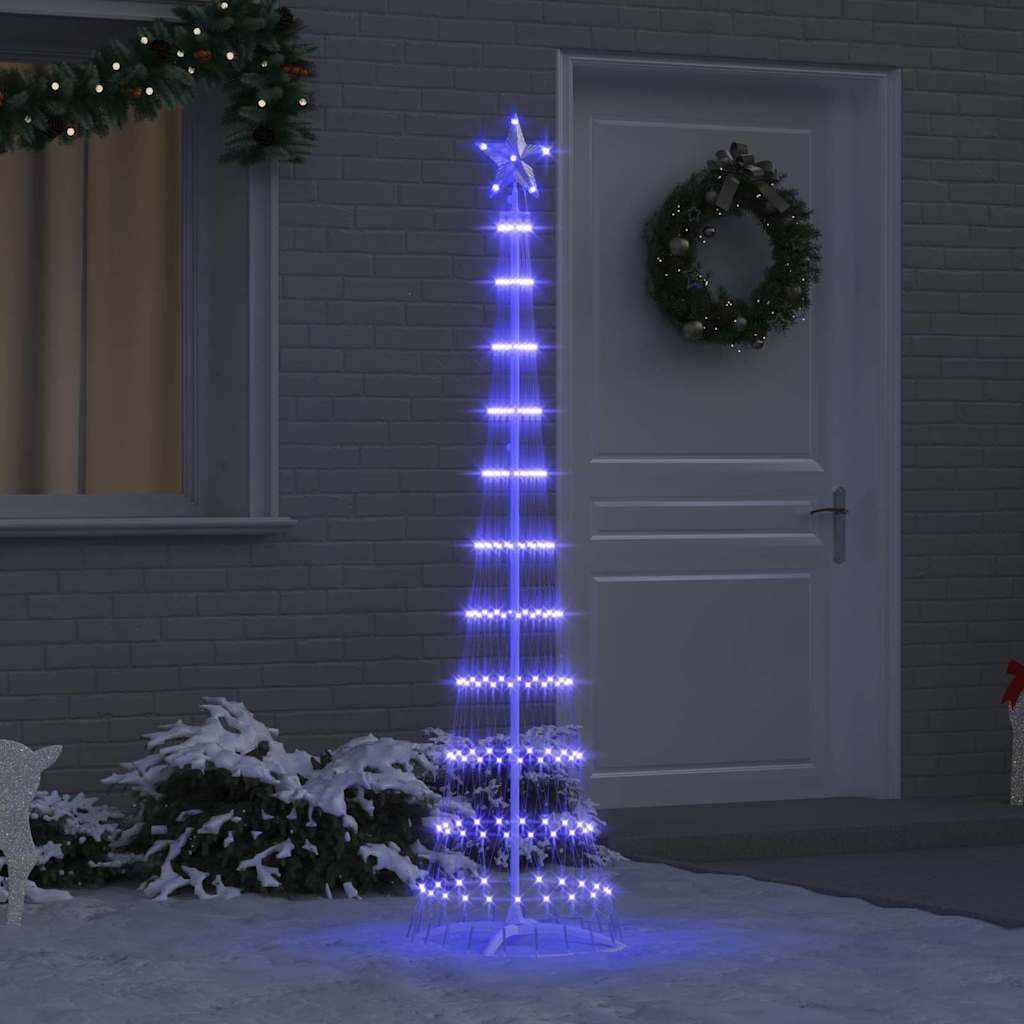LED Karácsonyi Fenyő 230 LED-del Kék 51 x 51 x 190 cm Fém