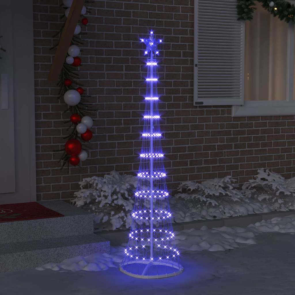 LED Karácsonyi Fenyő 230 LED-del Kék 51 x 51 x 190 cm Fém
