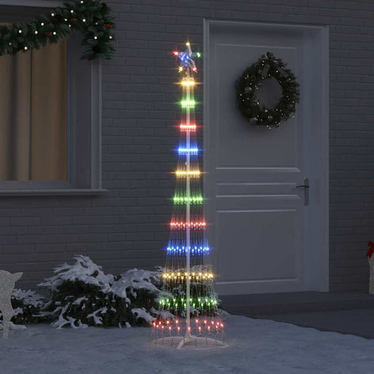 LED Karácsonyi Fenyő 230 LED-del Sokszínű 51 x 51 x 190 cm Fém