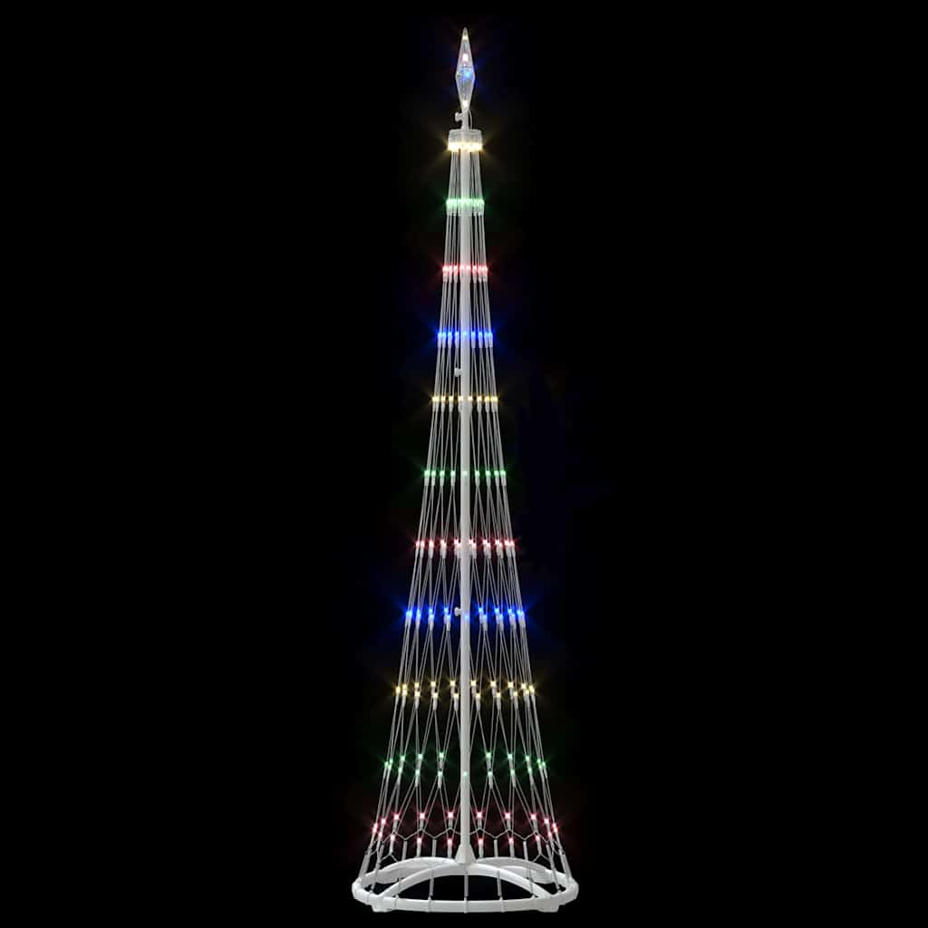LED Karácsonyi Fenyő 230 LED-del Sokszínű 51 x 51 x 190 cm Fém