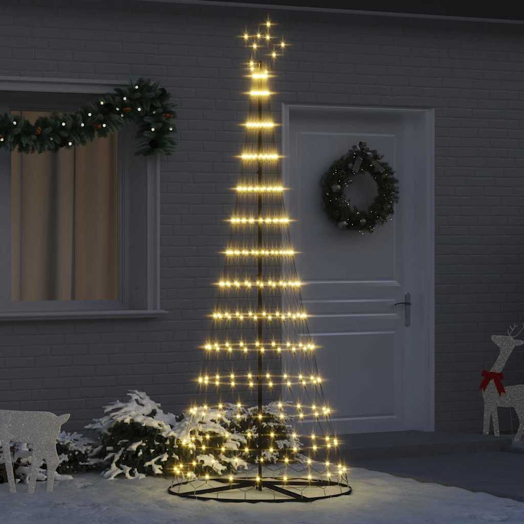 LED Karácsonyi Fenyő Meleg fehér 100 x 100 x 250 cm Fém