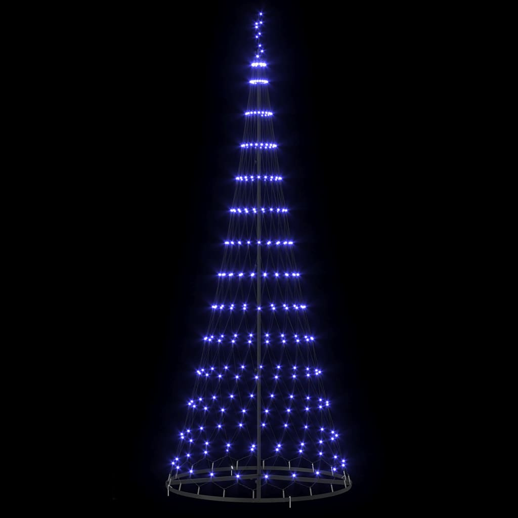 LED Karácsonyi Fenyő 290 LED-del Kék 100 x 100 x 250 cm Fém