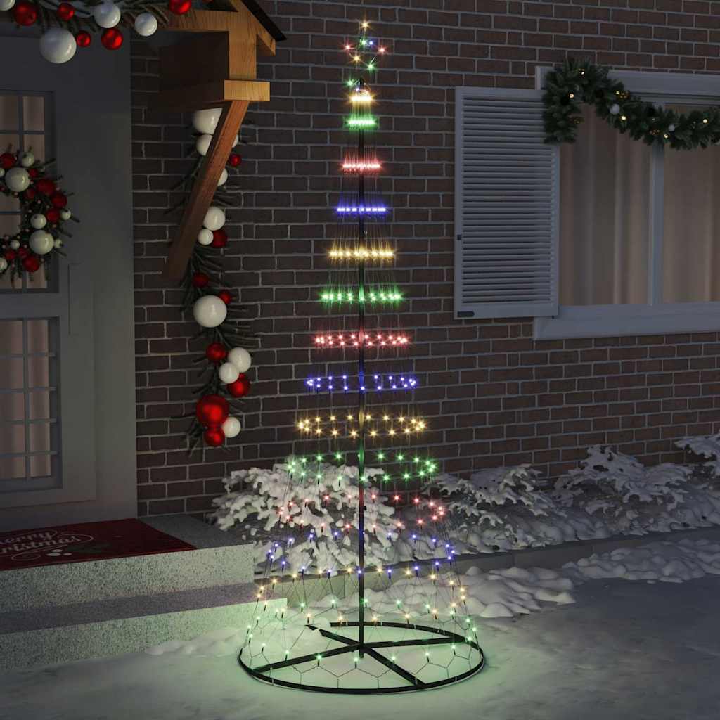 LED Karácsonyi Fenyő állvánnyal Sokszínű 100 x 100 x 250 cm Fém