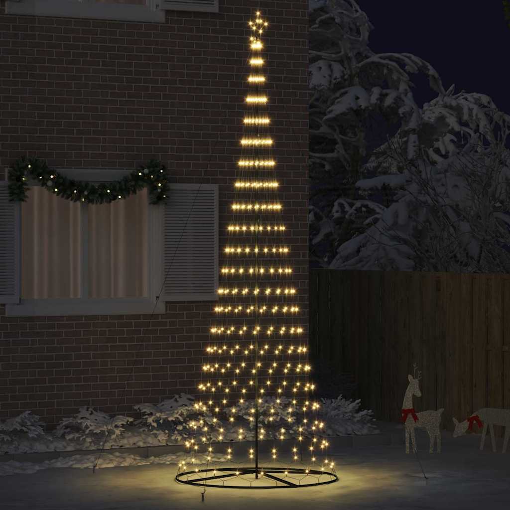 LED Karácsonyi Fenyő Meleg fehér 138.5 x 138.5 x 399 cm Fém