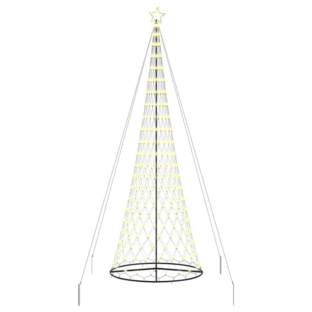 LED Karácsonyi Fenyő Meleg fehér 138.5 x 138.5 x 399 cm Fém