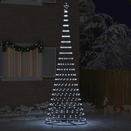 LED Karácsonyi Fenyő Hideg fehér 138.5 x 138.5 x 399 cm Fém