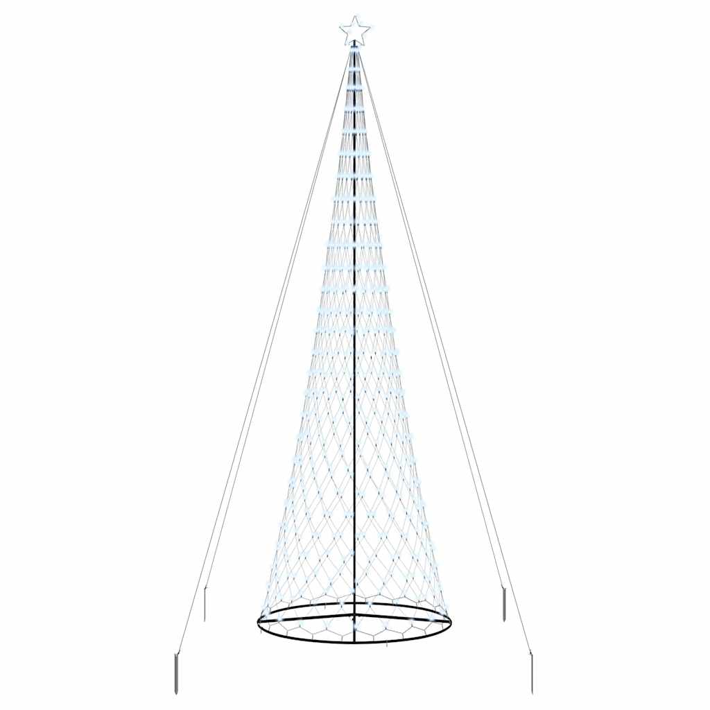 LED Karácsonyi Fenyő Hideg fehér 138.5 x 138.5 x 399 cm Fém