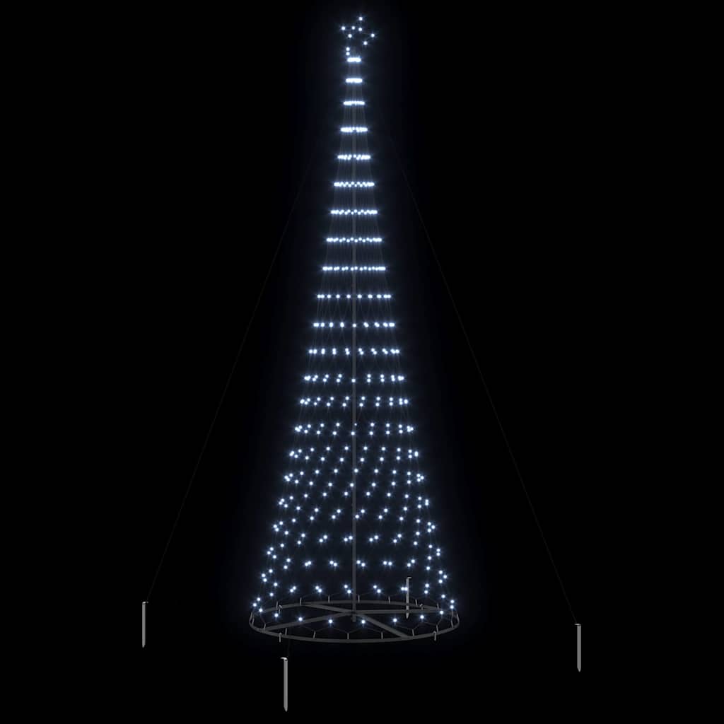 LED Karácsonyi Fenyő Hideg fehér 138.5 x 138.5 x 399 cm Fém