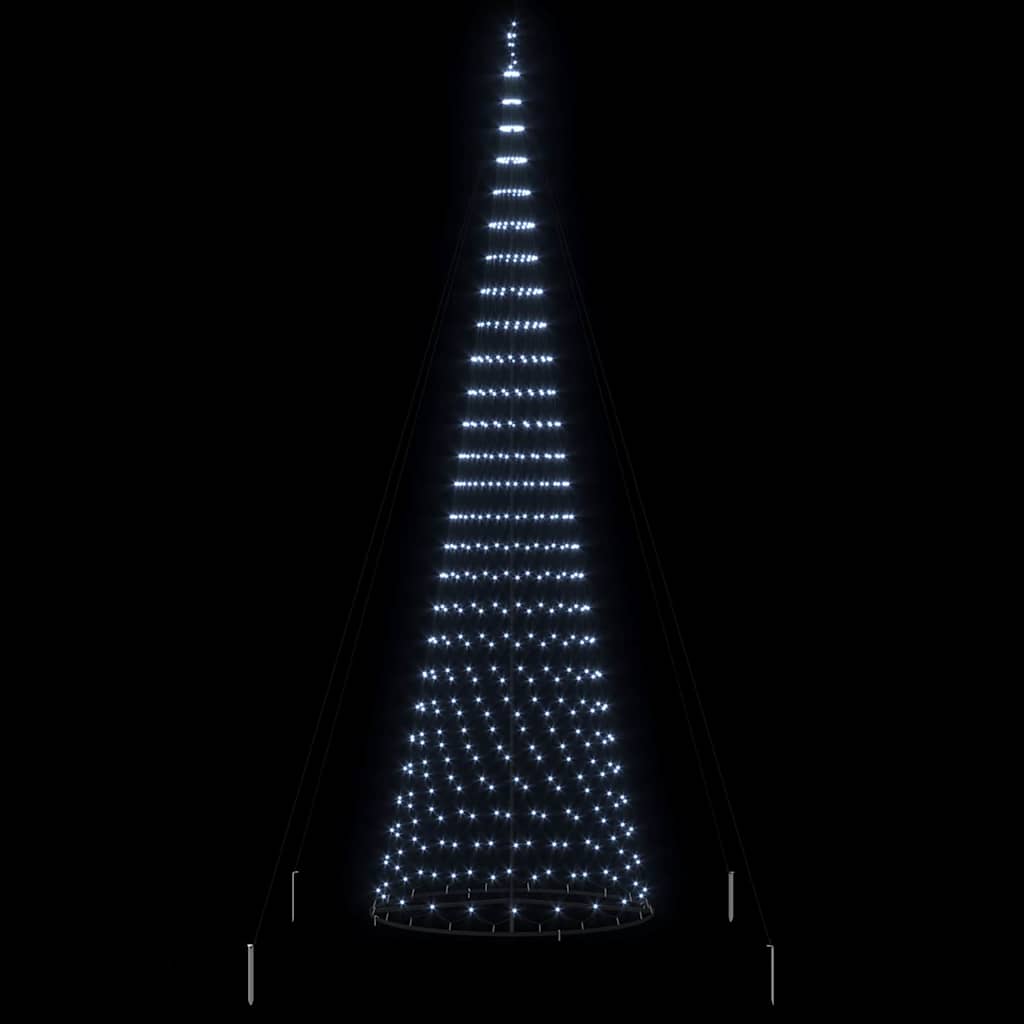 LED Karácsonyi Fenyő Hideg fehér 138.5 x 138.5 x 399 cm Fém
