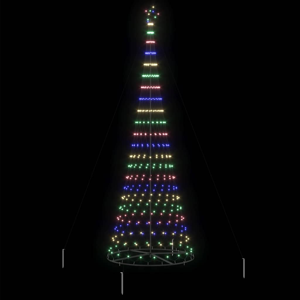 LED Karácsonyi Fenyő Sokszínű 138.5 x 138.5 x 399 cm Fém