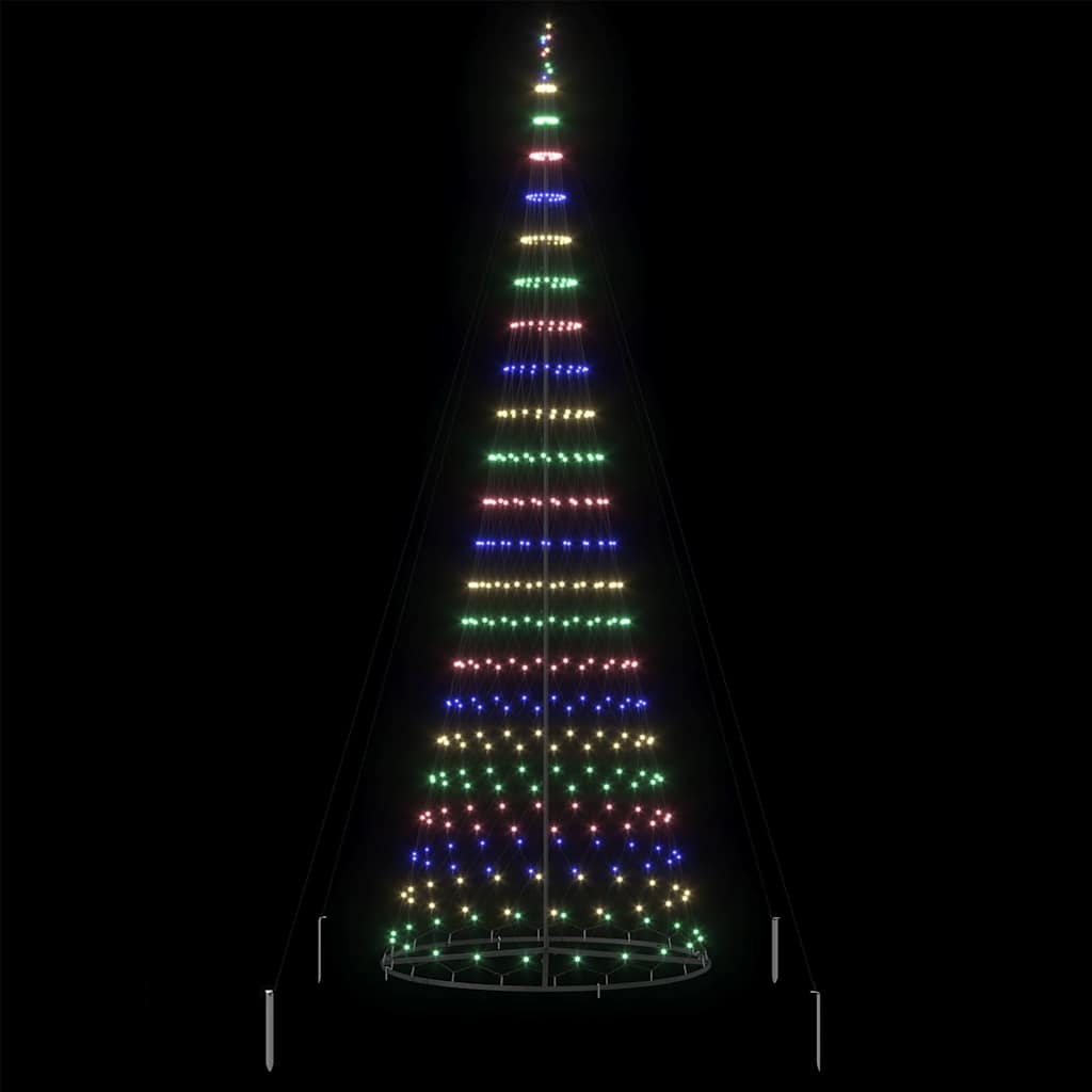 LED Karácsonyi Fenyő Sokszínű 138.5 x 138.5 x 399 cm Fém