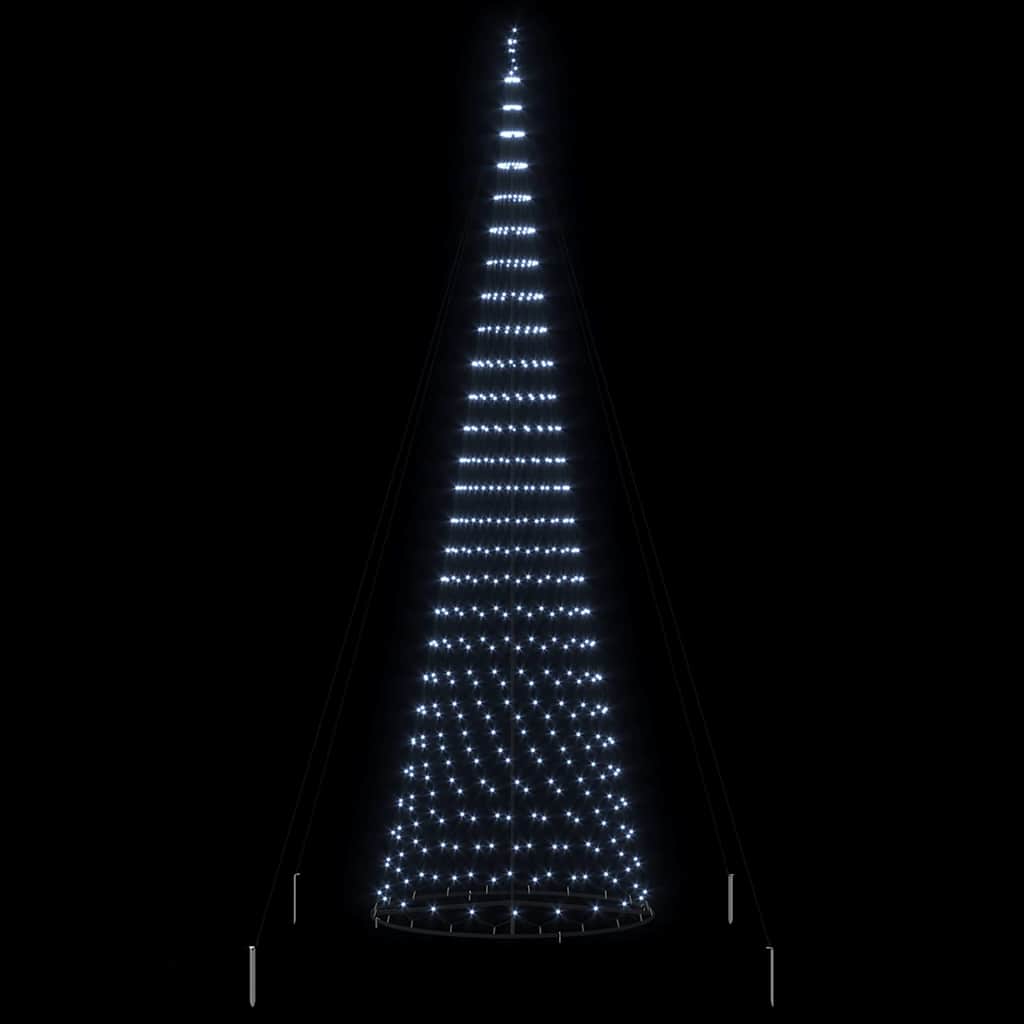 LED Karácsonyi Fenyő Hideg fehér 160 x 160 x 500 cm Fém