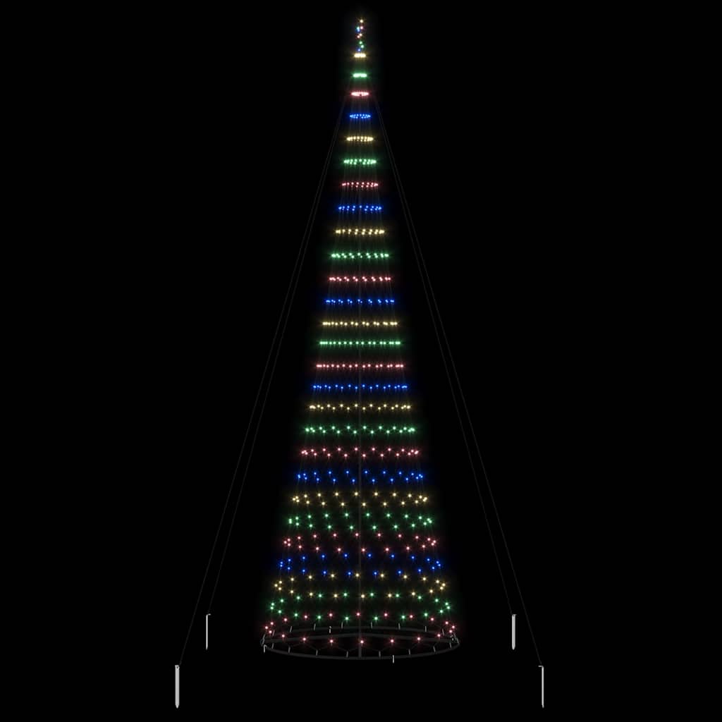 LED Karácsonyi Fenyő állvánnyal Sokszínű 160 x 160 x 500 cm Fém