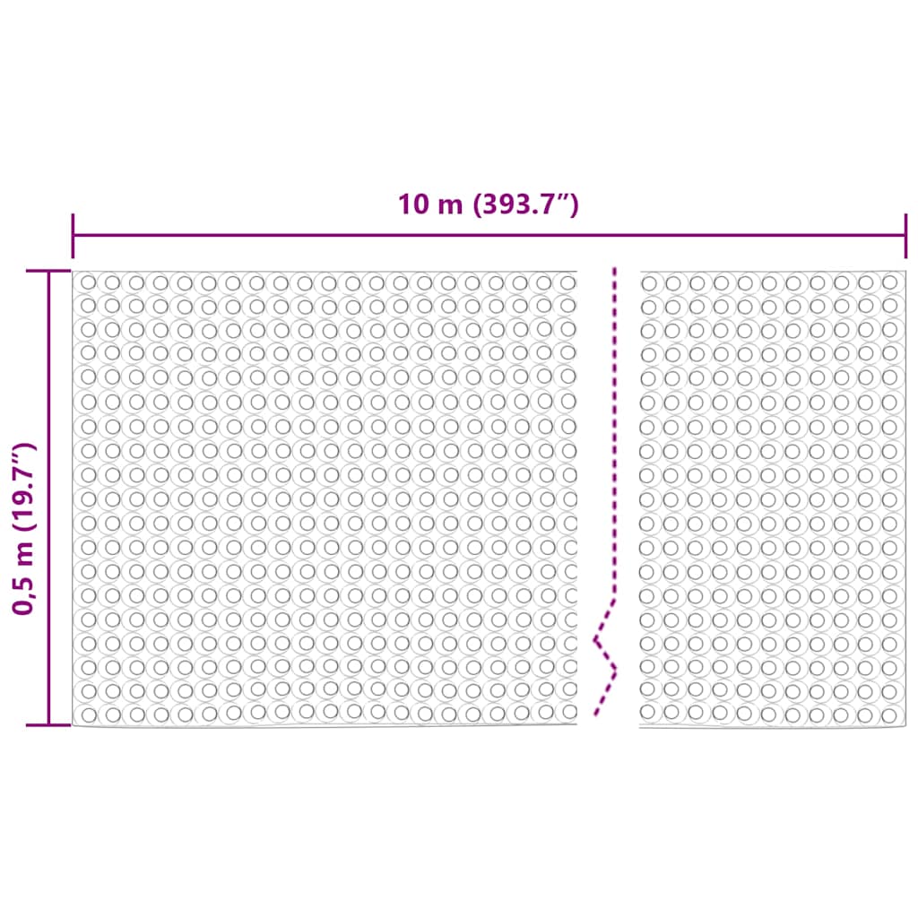 Drainage lap Fekete 0,5 x 10 m HDPE
