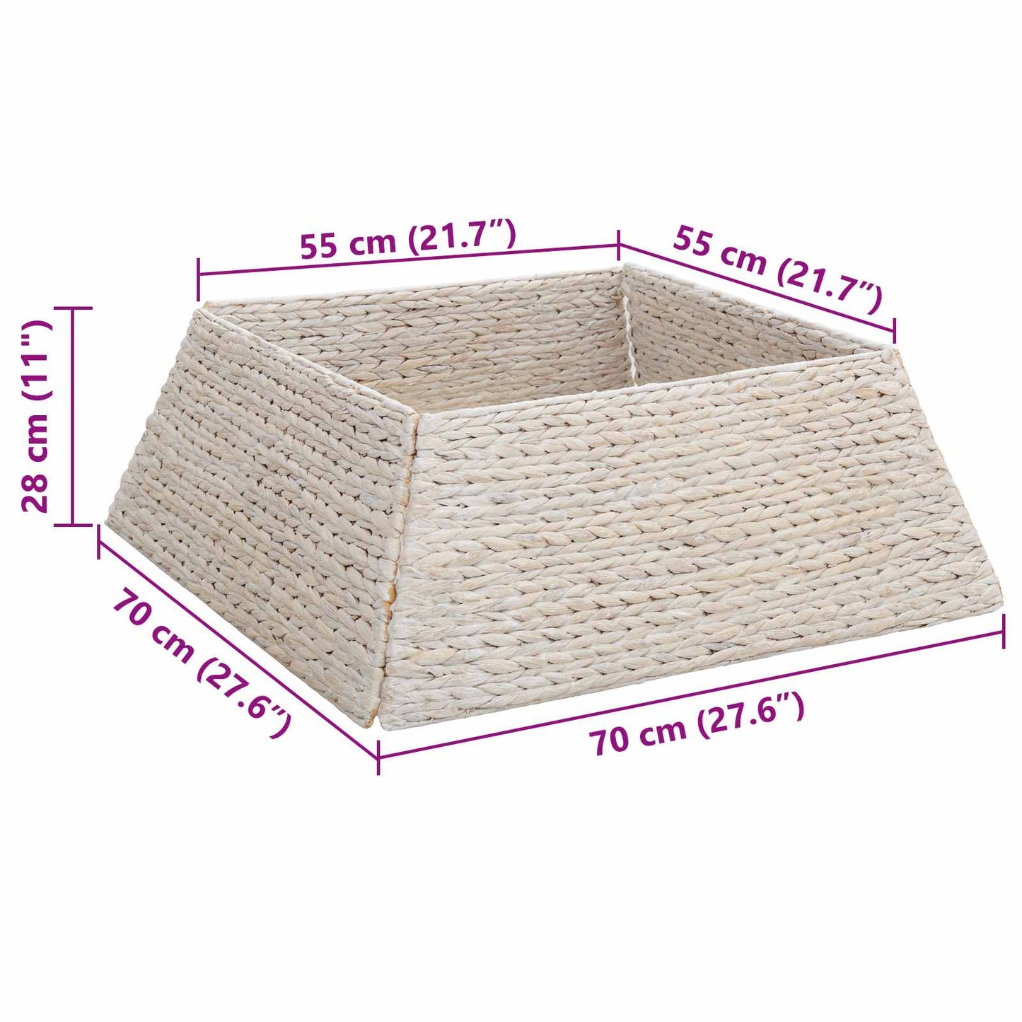 Karácsonyfakollekció Fehér 70 x 70 x 28 cm Vízi jácint