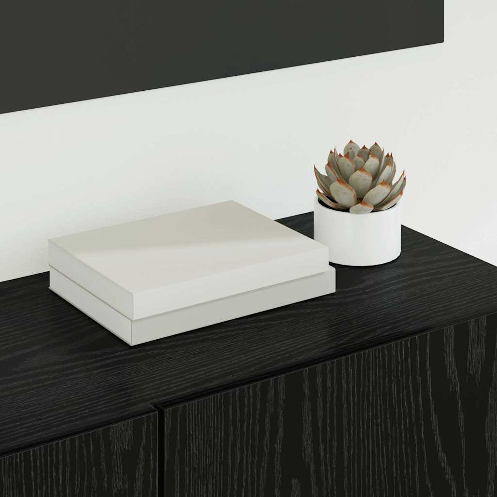 TV szekrény Falra szerelhető 4 pcs Fekete tölgy Faanyag