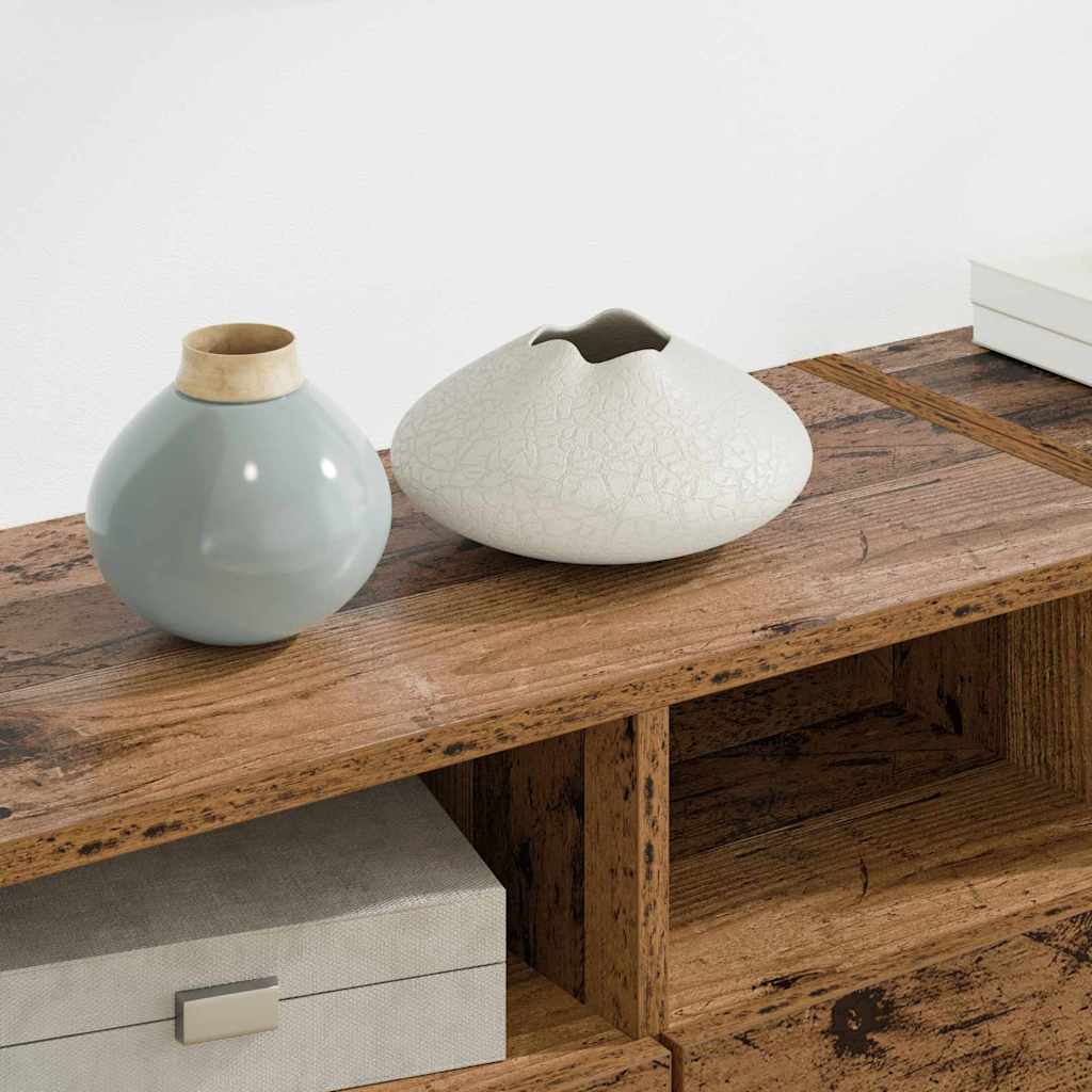 TV Fali Egységek 4 pcs Öreg fa Faanyag