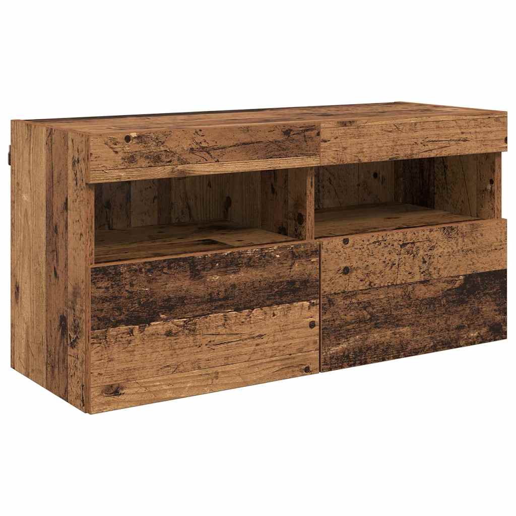 TV Fali Egységek LED-del 5 pcs Öreg fa 40,5 x 30 x 90 cm