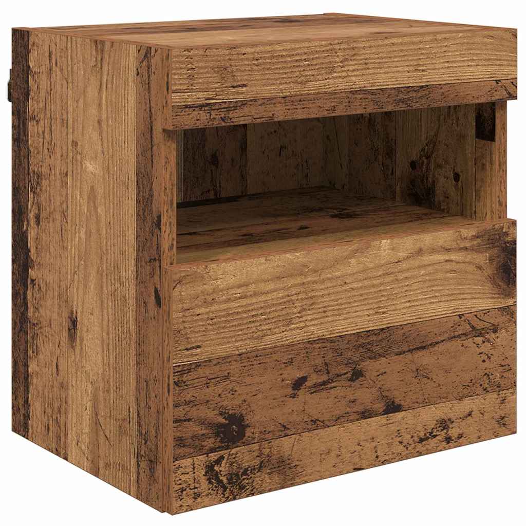 TV Fali Egységek LED-del 5 pcs Öreg fa 40,5 x 30 x 90 cm