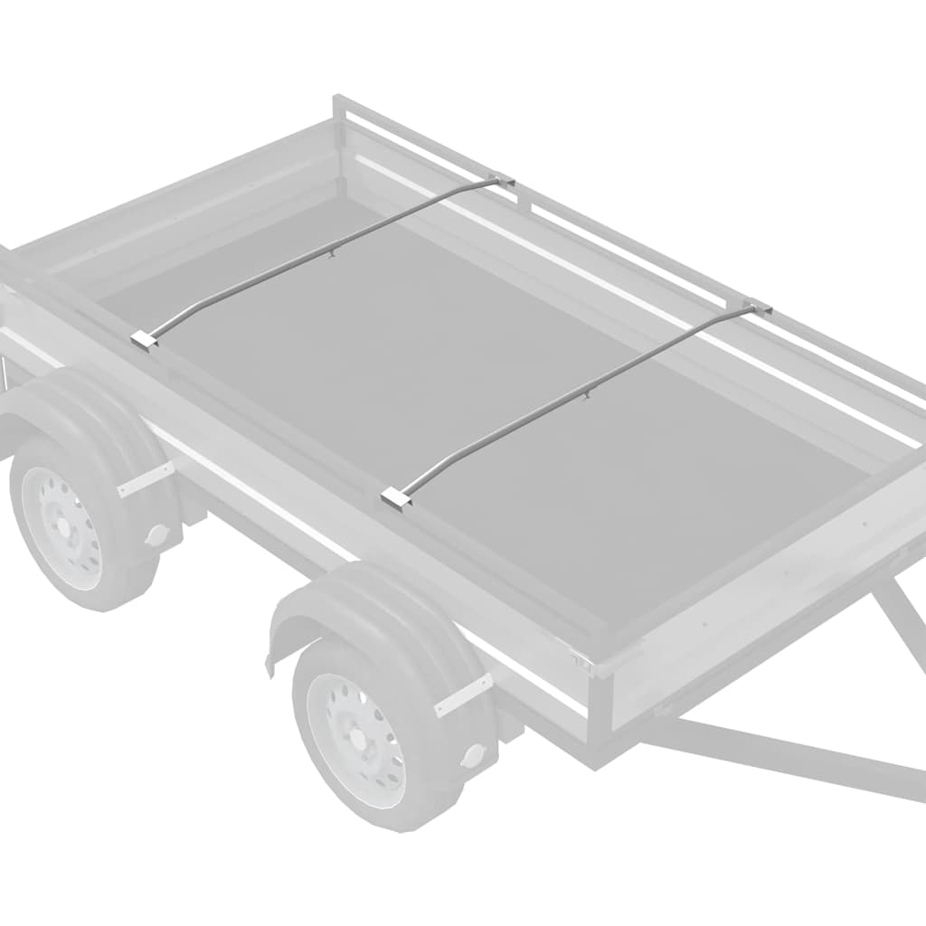 alkalmas sík ponyva tartóhoz 2 pcs Ezüst 130-210 cm Alumínium