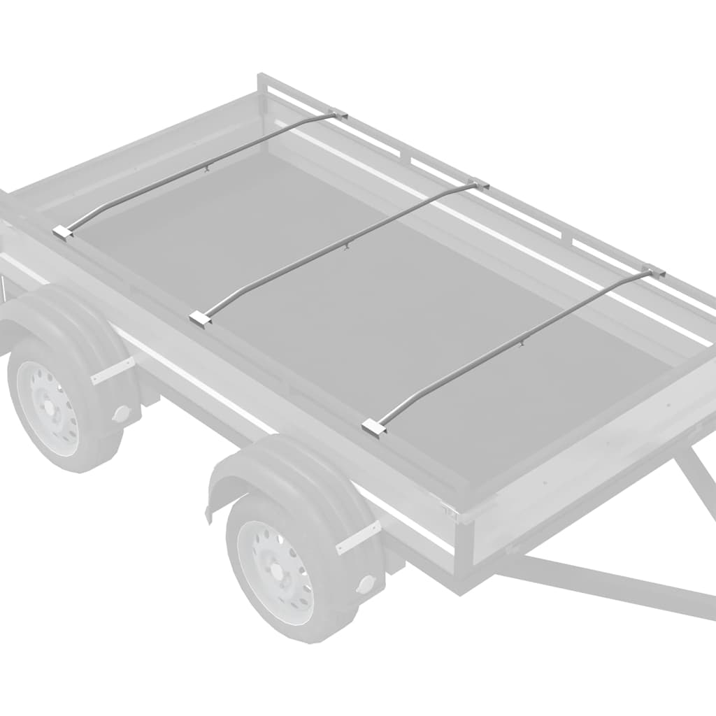 alkalmas sík ponyva tartóhoz 3 pcs Ezüst 130-210 cm Alumínium