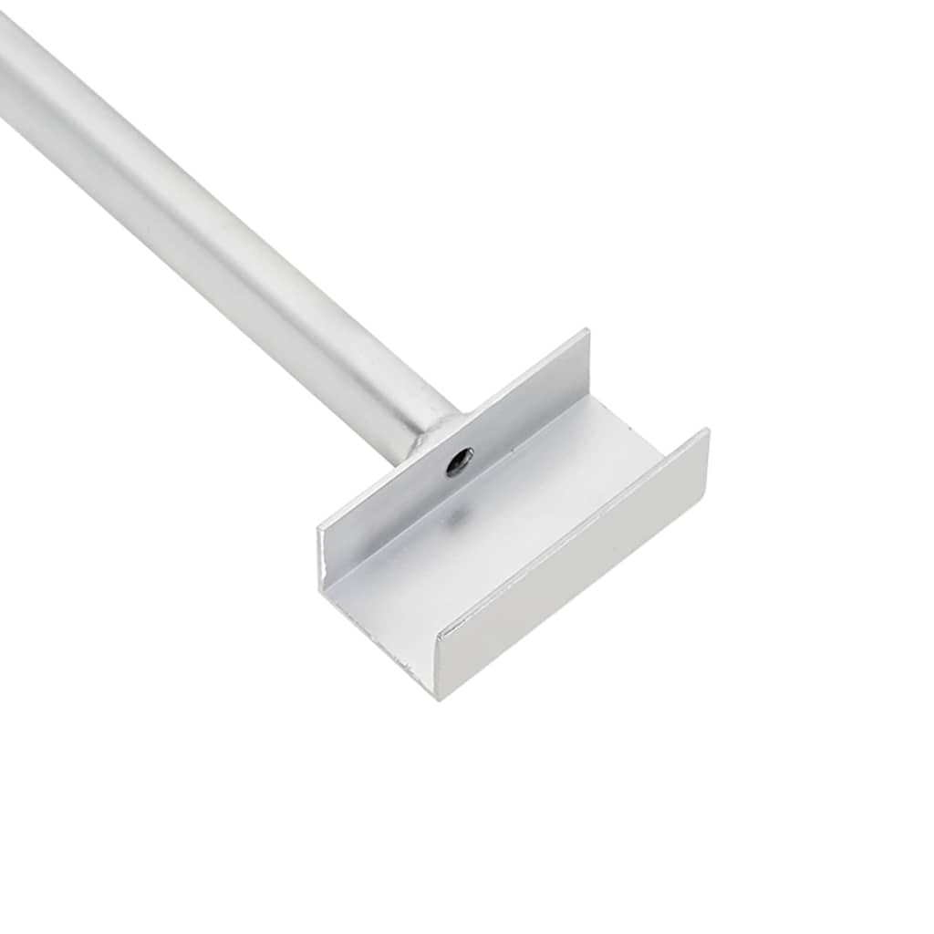 alkalmas sík ponyva tartóhoz 4 pcs Ezüst 130-210 cm Alumínium