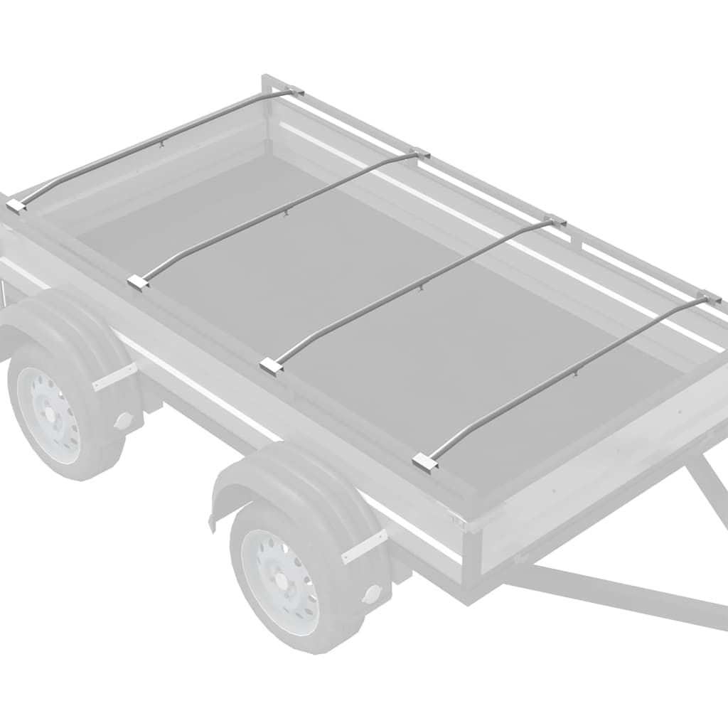 alkalmas sík ponyva tartóhoz 4 pcs Ezüst 130-210 cm Alumínium